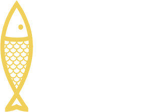 The image features a logo with an illustration of a fish and the words 